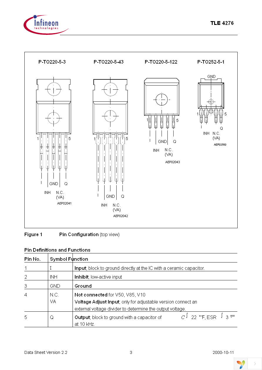 TLE4276D V50 Page 3